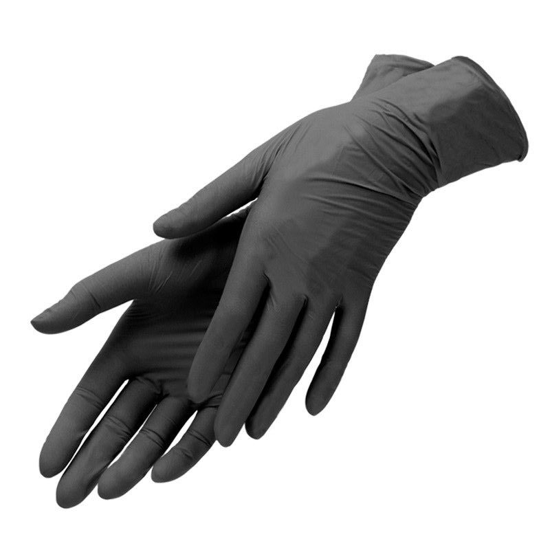 Перчатки нитриловые черные размер XS